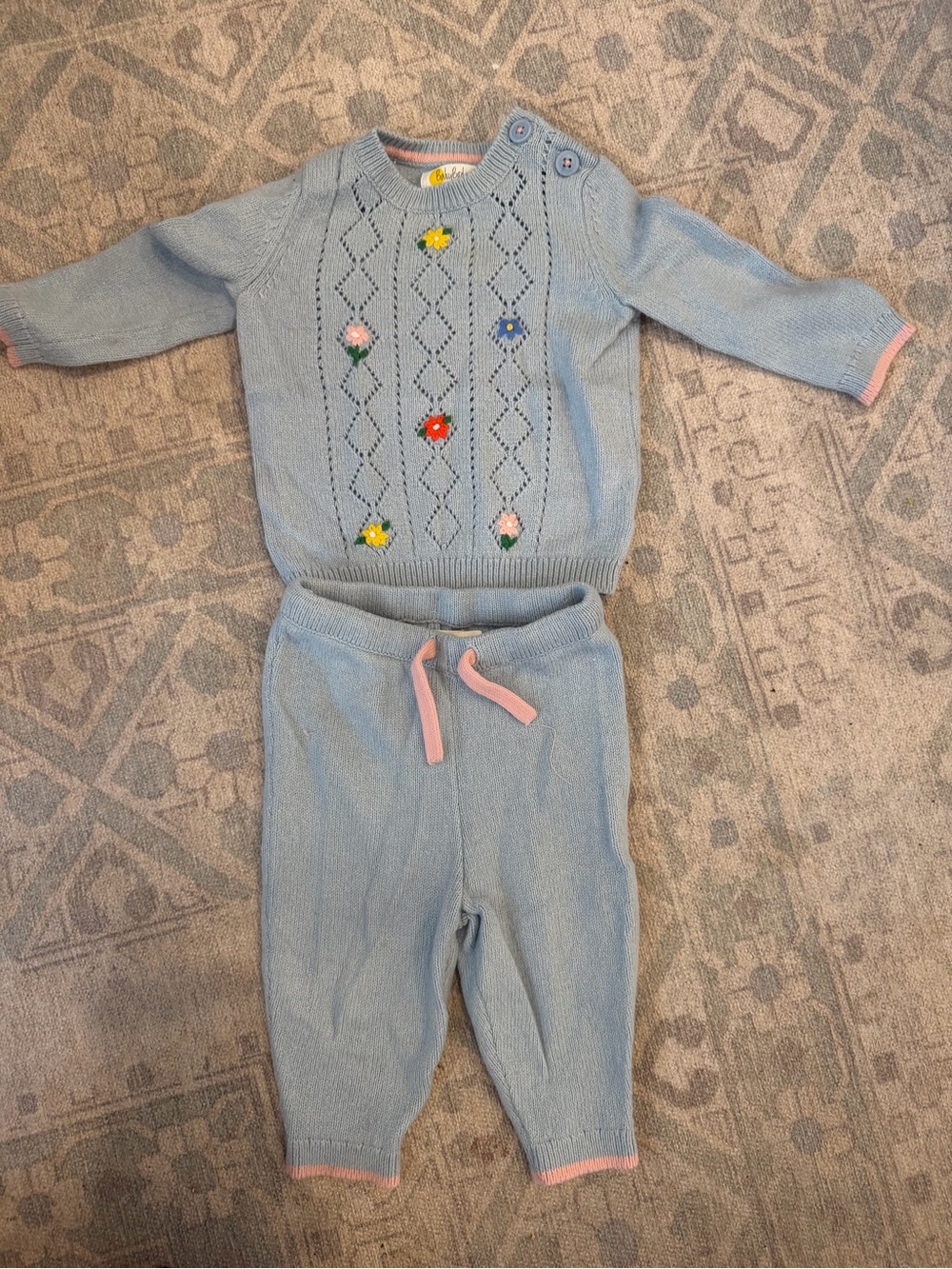 Mini Boden floral matching set